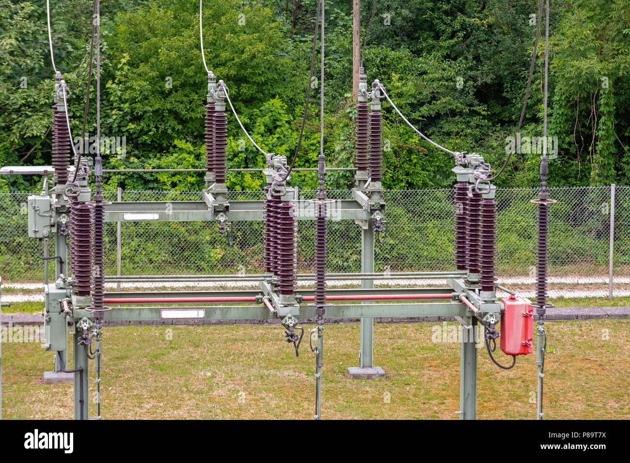 A small electrical substation is a vital part of the power distribution system. It helps in transforming voltage levels for efficient electricity supply.